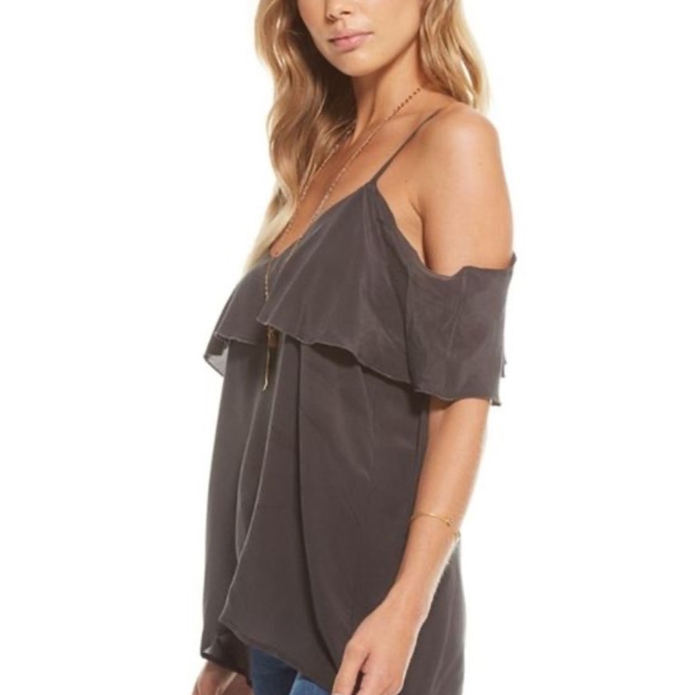 Cold Shoulder Ruffle Top | Chaser